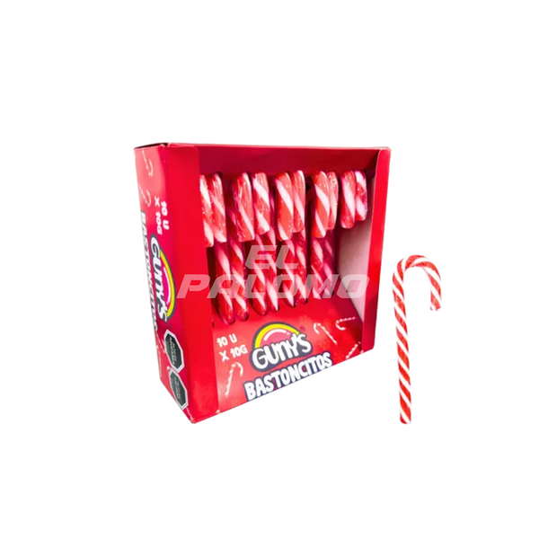 GUNYS BASTONES DE NAVIDAD CAJITA 10 UNIDADES
